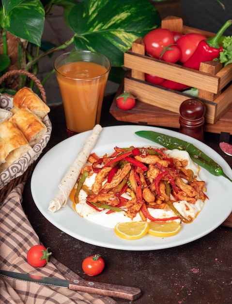 طاسة شاورما فراخ